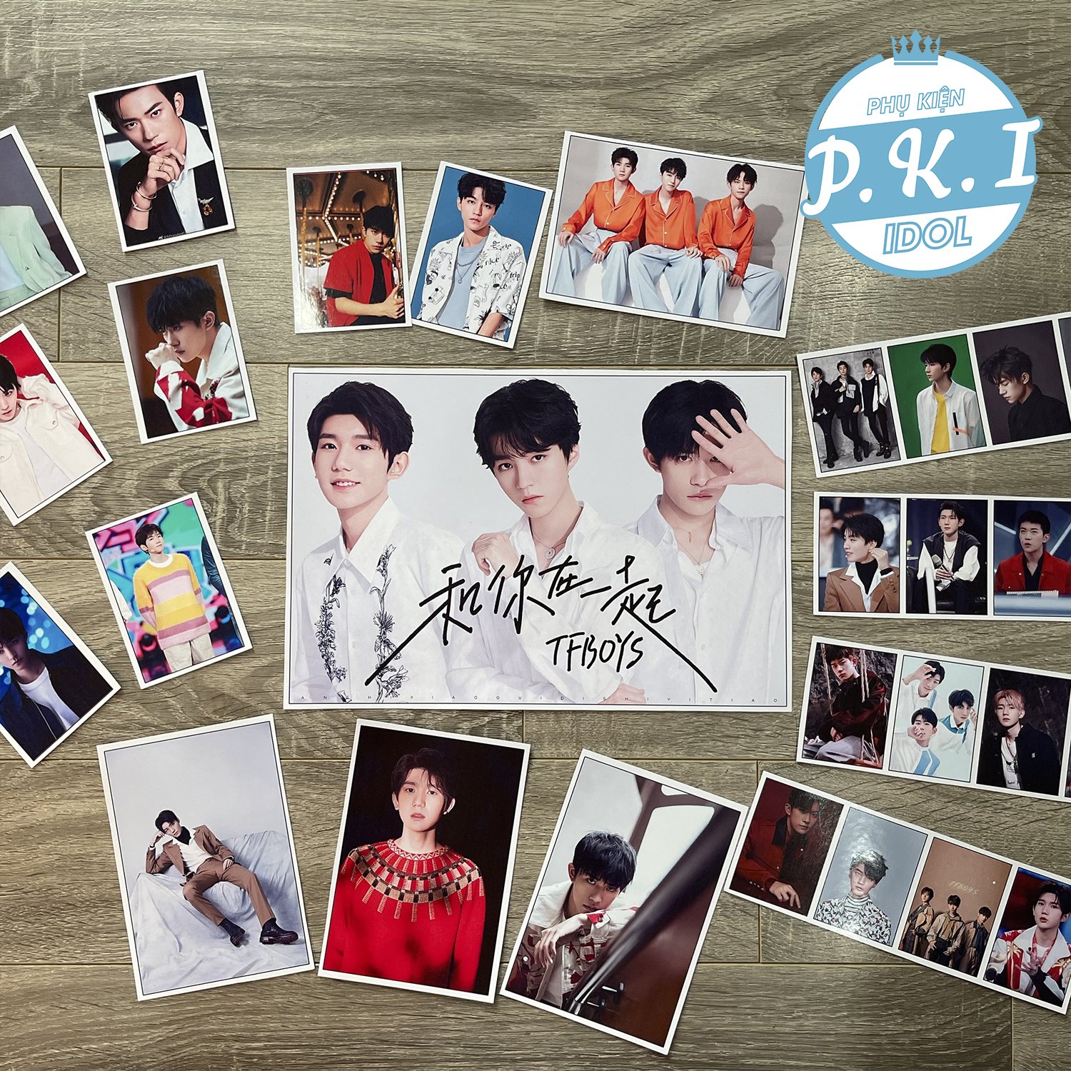 Bộ Sản Phẩm Nhóm Nhạc TFBOYS Combo Poster Và Card Cứng – QUÀ TẶNG KPOP