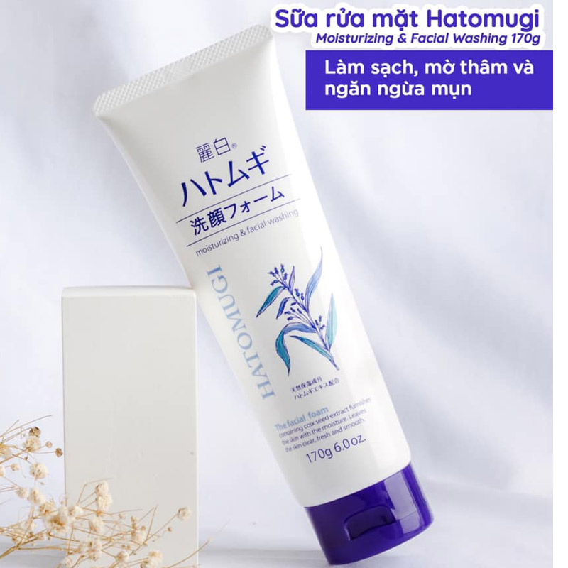 [HCM]Sữa Rửa Mặt Hatomugi Chiết Xuất Ý Dĩ Làm Sáng Da 170g Moisturizing & Facial Washing The Facial Foam