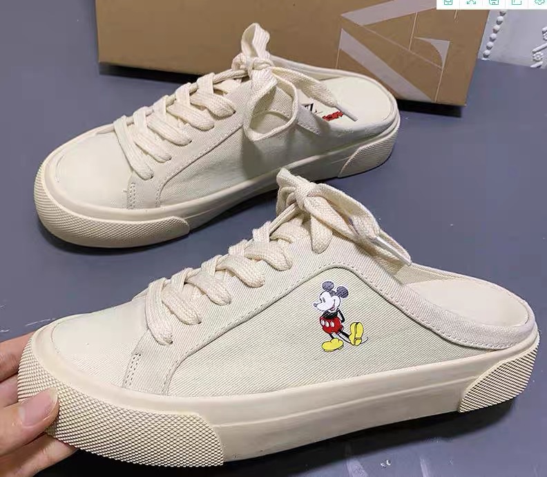 Giày sục mickey dây buộc hàng Qc cao cấp