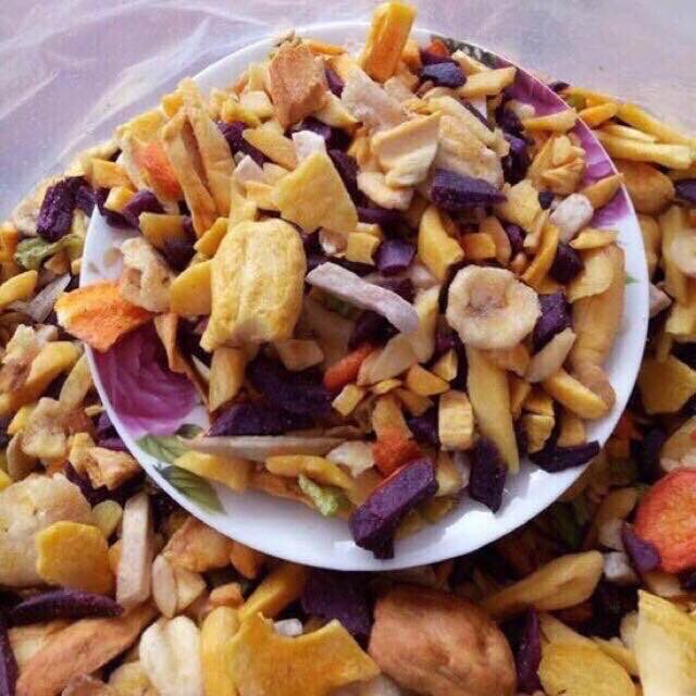 COMBO 2KG HOA QUẢ SẤY VỤN HÀNG VỠ VỊ NGỌT TỰ NHIÊN