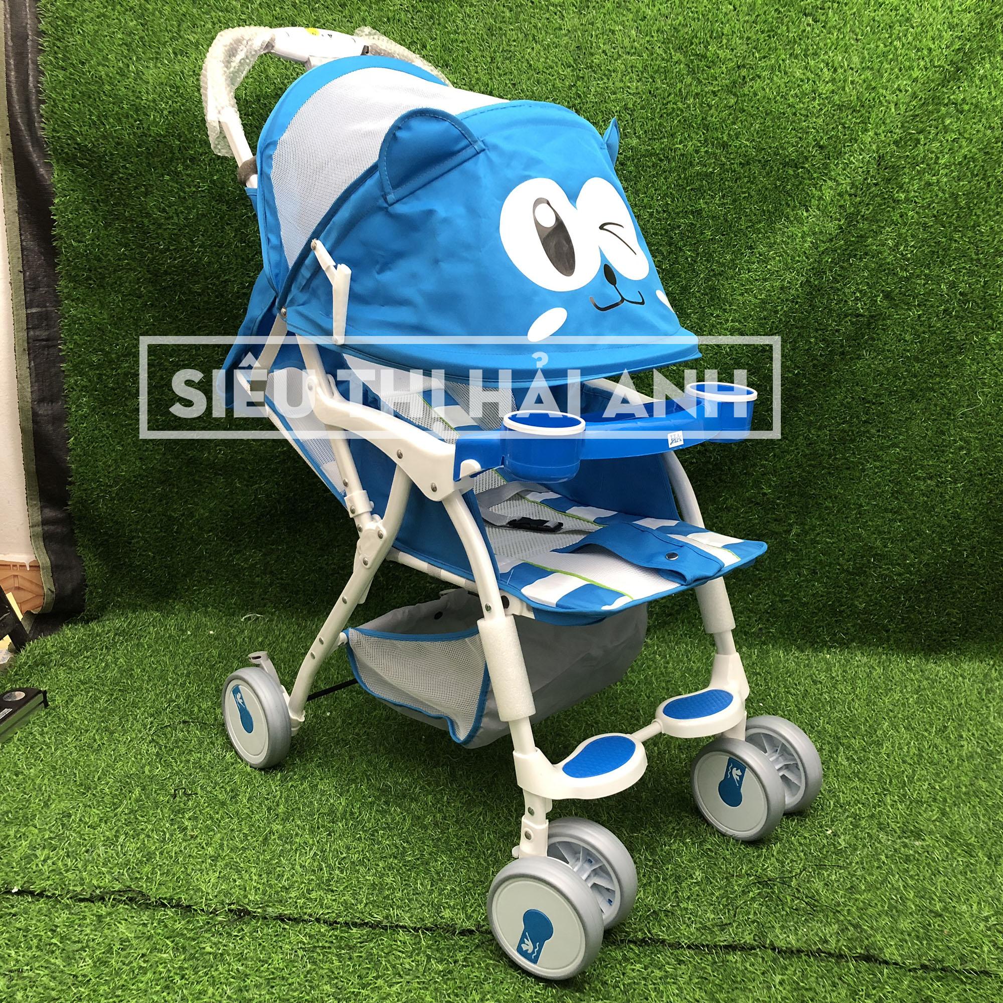 Xe đẩy em bé mái dù gấu nháy mắt cao cấp cho bé yêu - mbhuong66