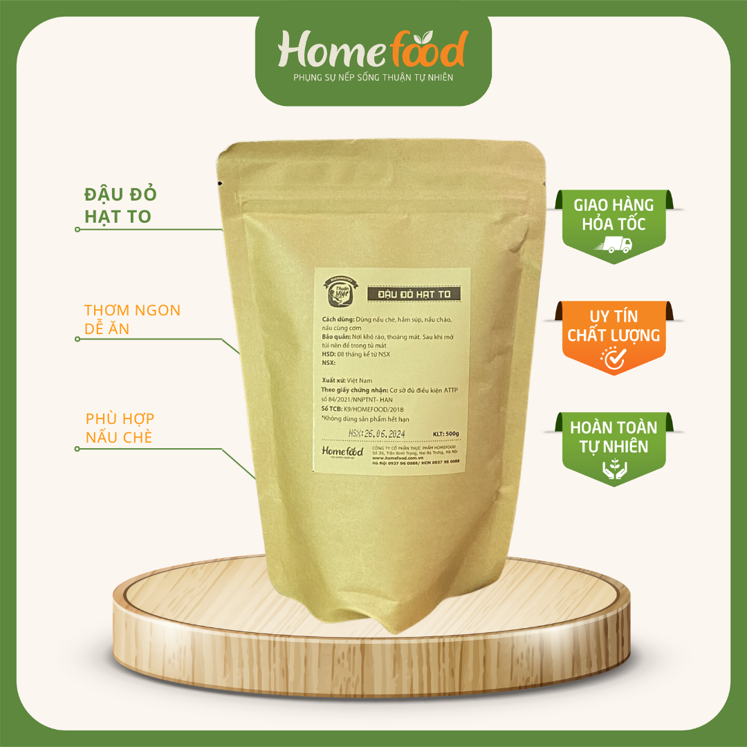 Đậu đỏ hạt to homefood túi 500g