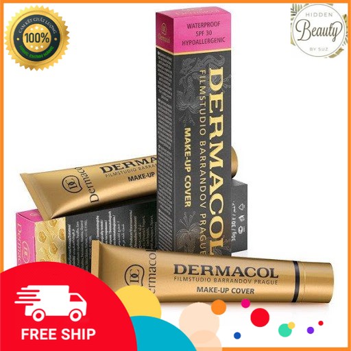 Kem nền, kem che khuyết điểm lâu trôi, che hình xăm nhỏ dermacol make up cover 30g
