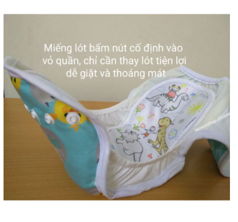Combo 5 quần+10 bỉm vải chống tràn cho bé