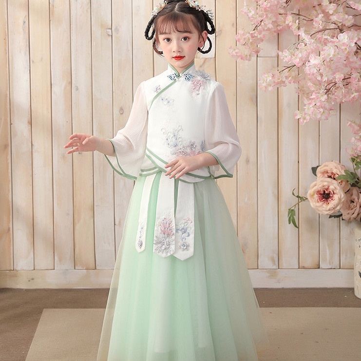 Bộ Hán Phục Phong Cách Trung Hoa Cổ Điển Cho Bé Gái