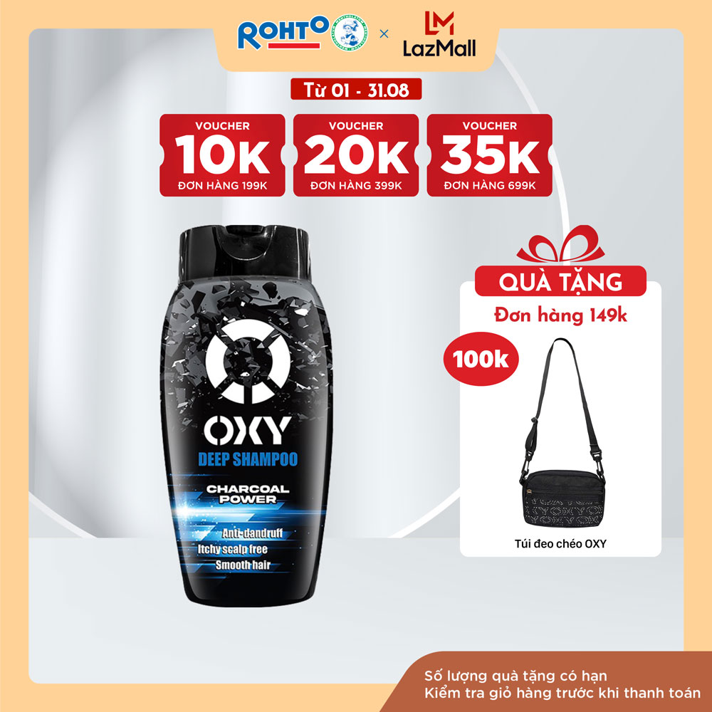 Dầu gội cho nam sạch sâu giảm ngứa Oxy Deep Shampoo 180ml