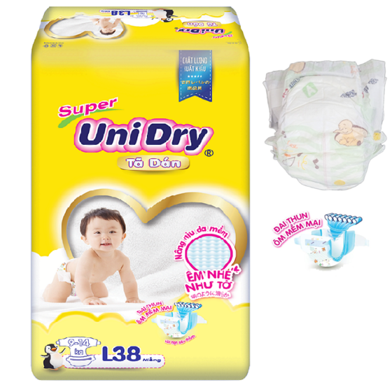 Tã dán unidry super gói đại s48 / m42 / l38 / xl34 miếng