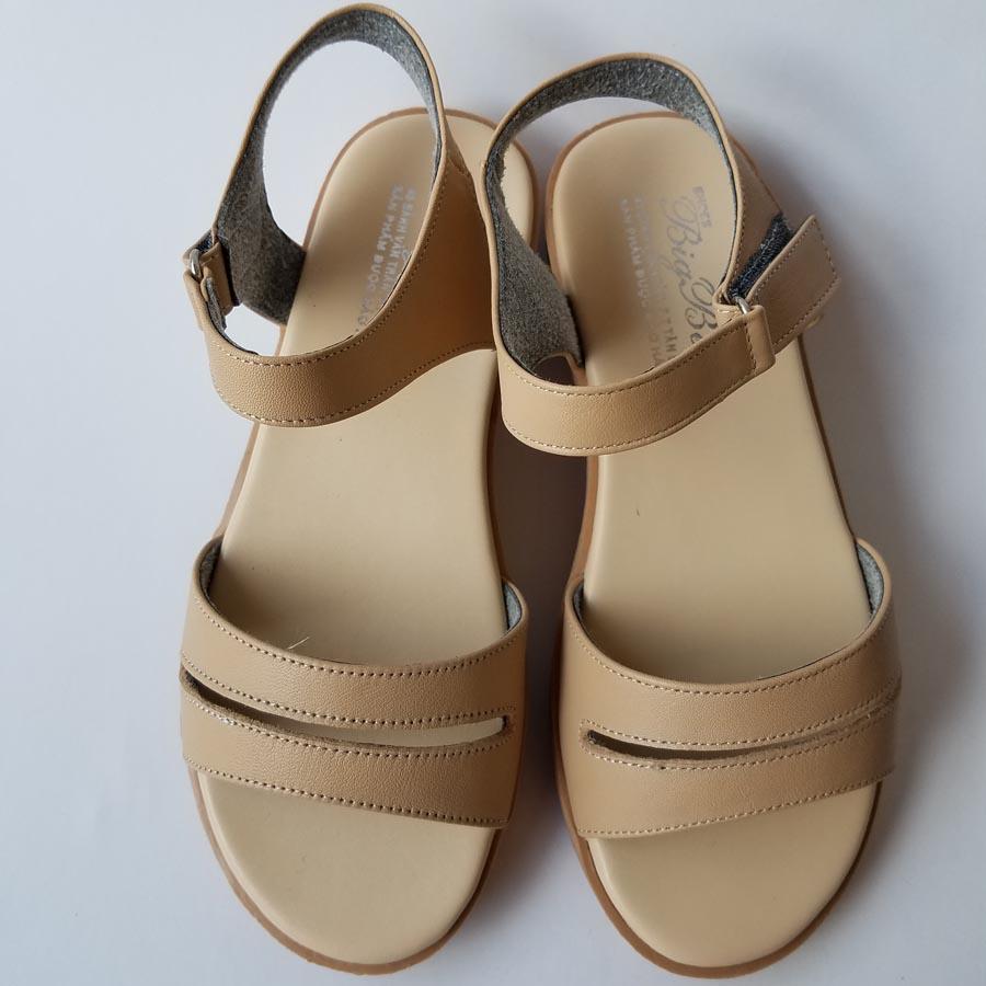 Giày sandal nữ quai hậu da bò thật cao cấp bigben