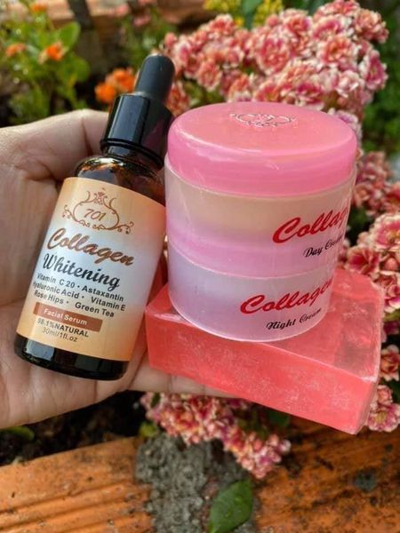 combo serum và kem collagen plus vit e dành cho da nám tàn nhang