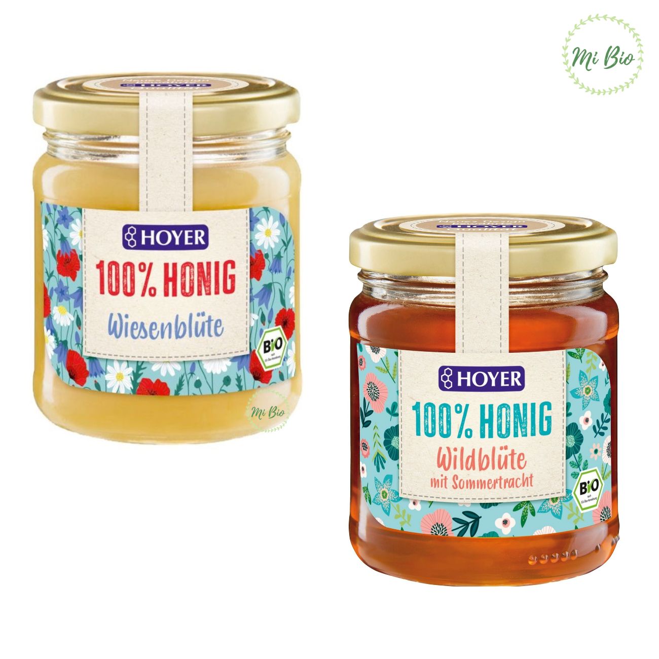 Organic Wildflower and Wildflower Honey 250gr - Hoyer