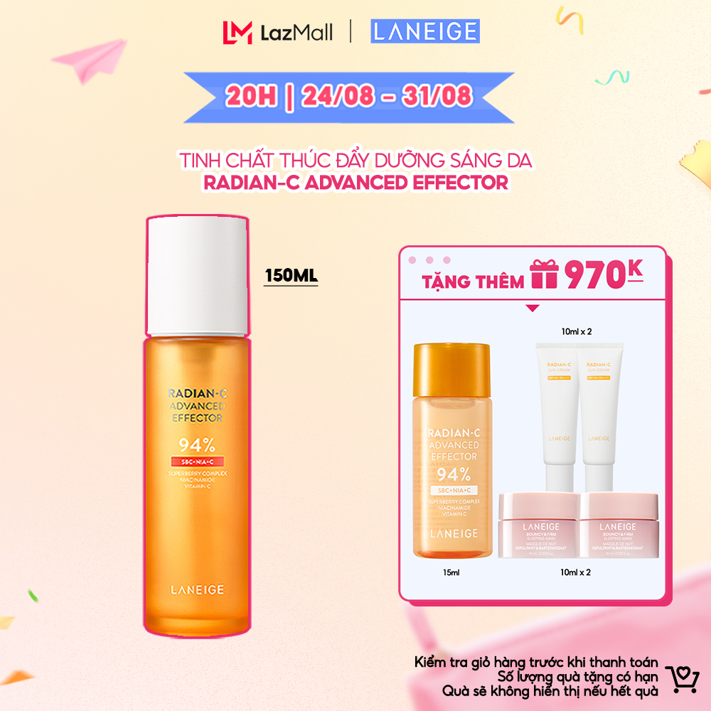Tinh chất thúc đẩy sáng da vượt trội laneige radian-c advanced effector 150ml