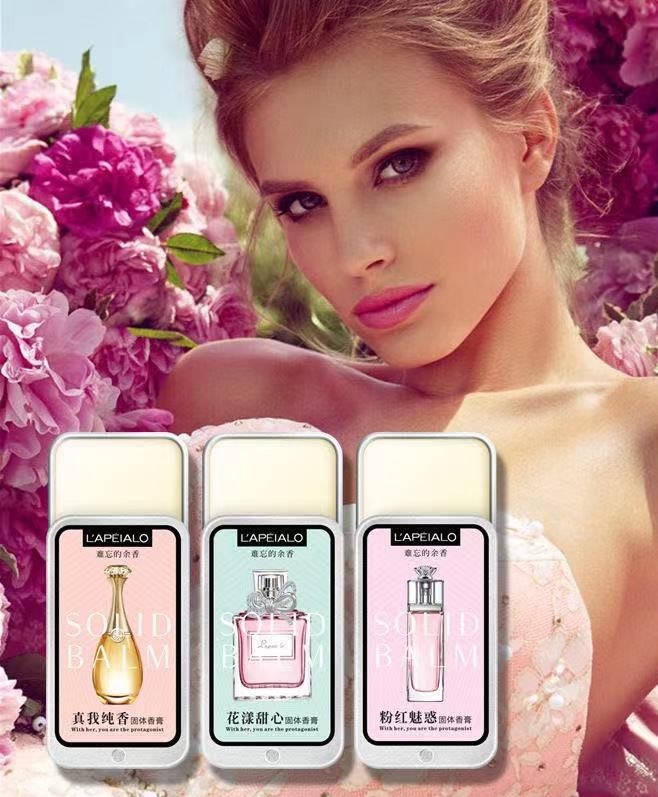 Nước hoa sáp Nữ Lapeialo Chính hãng, Set 3 hộp nước hoa khô 3 mùi hương tươi mái dịu dàng thơm lâu cho Nữ
