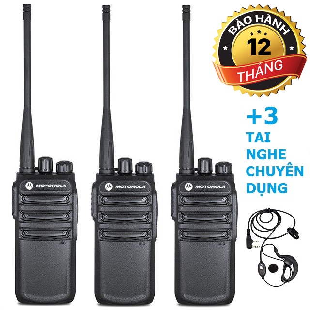 Bộ 3 Máy Bộ đàm Motorola CP838 + 3 Tai Nghe Chuyên Dụng