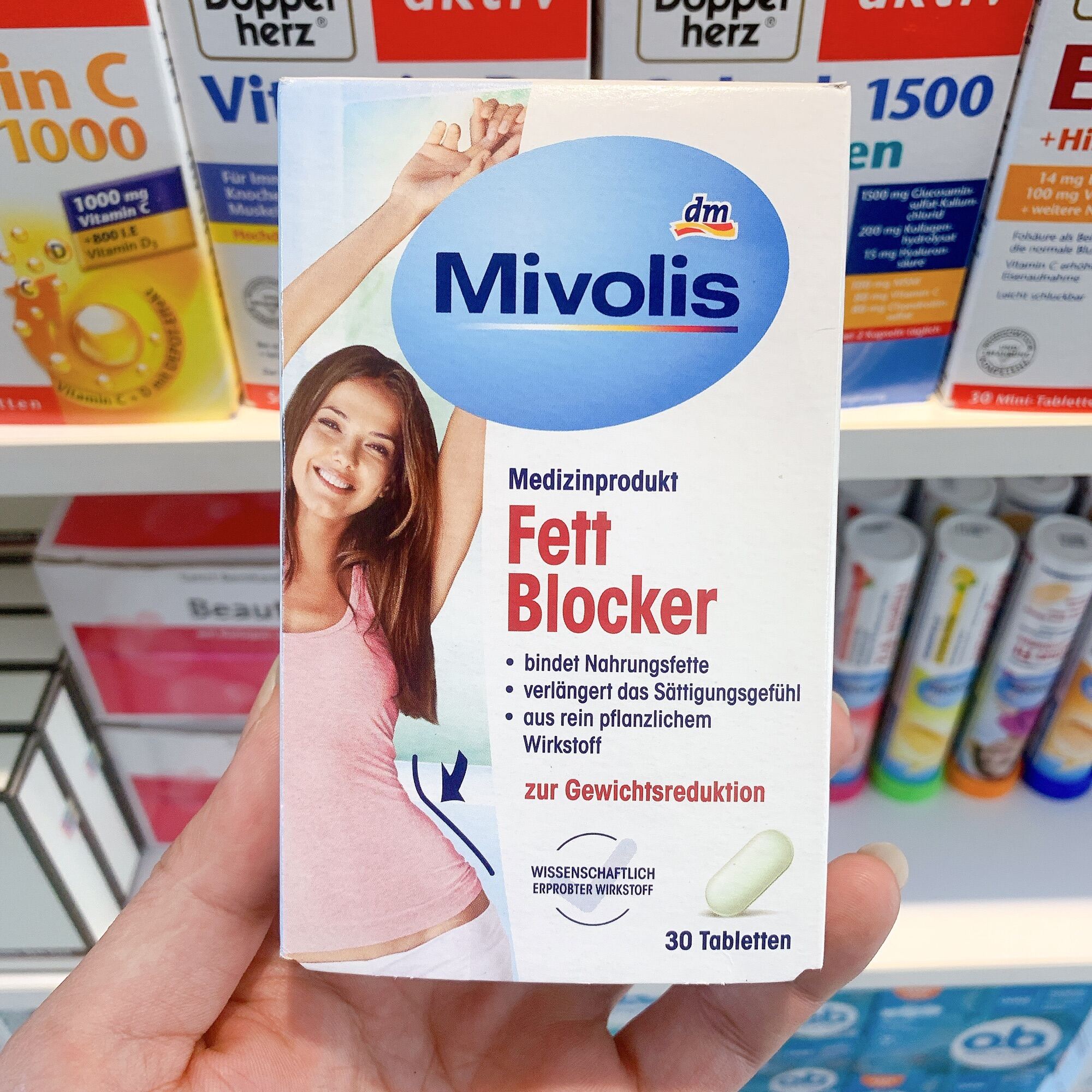 Viên uống giảm cân Fett Blocker Mivolis - Hộp 30Viên - Hàng nội địa Đức