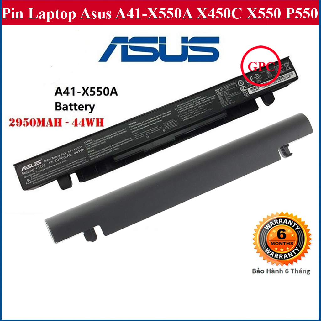 Pin laptop asus a41-x550a x452 x450c x550 p550 x450 x552 p450 k450 x452l x550c p550l