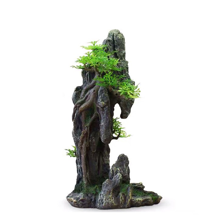 Mô hình núi đá cây cổ thụ tiểu cảnh trang trí hòn non bộ, bể cá bể thủy sinh Decor Việt