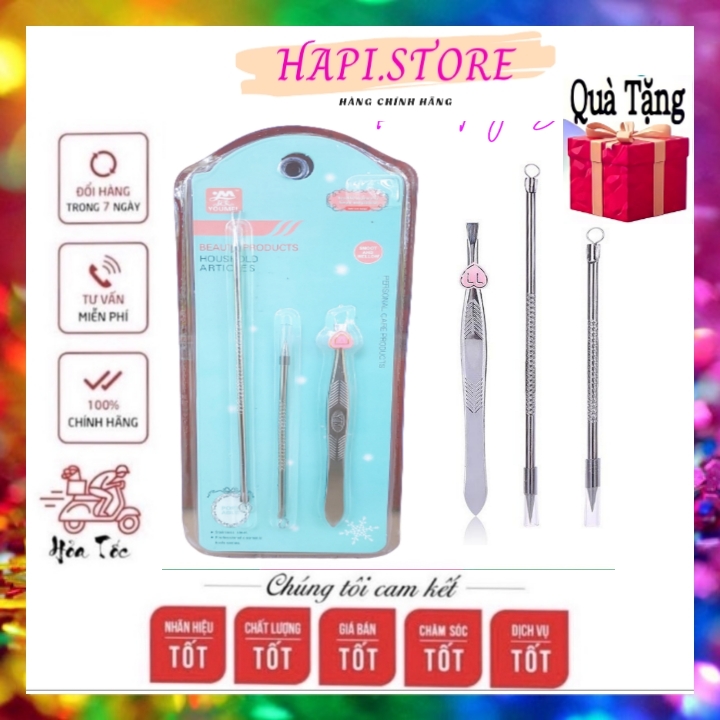 Bộ nhíp và cây nặn mụn youmie