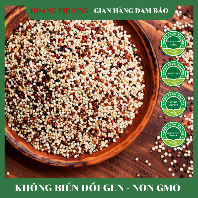[CHÍNH HÃNG] Quinoa Organic 3 Màu Mỹ 500G - Hạt Diêm Mạch Hữu Cơ Mix 3 Màu