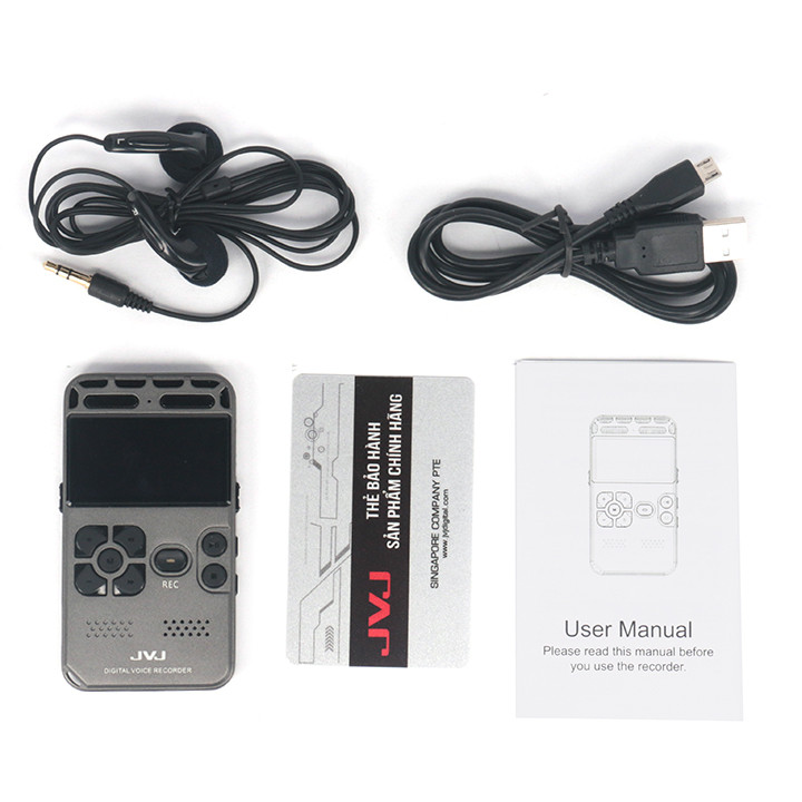 Máy ghi âm jvj j130 16gb - black, thời gian ghi âm liên tục tối đa lên đến 30h, độ nhạy cao, khả năng lọc tạp âm tốt, kích thước chỉ bằng ngón tay