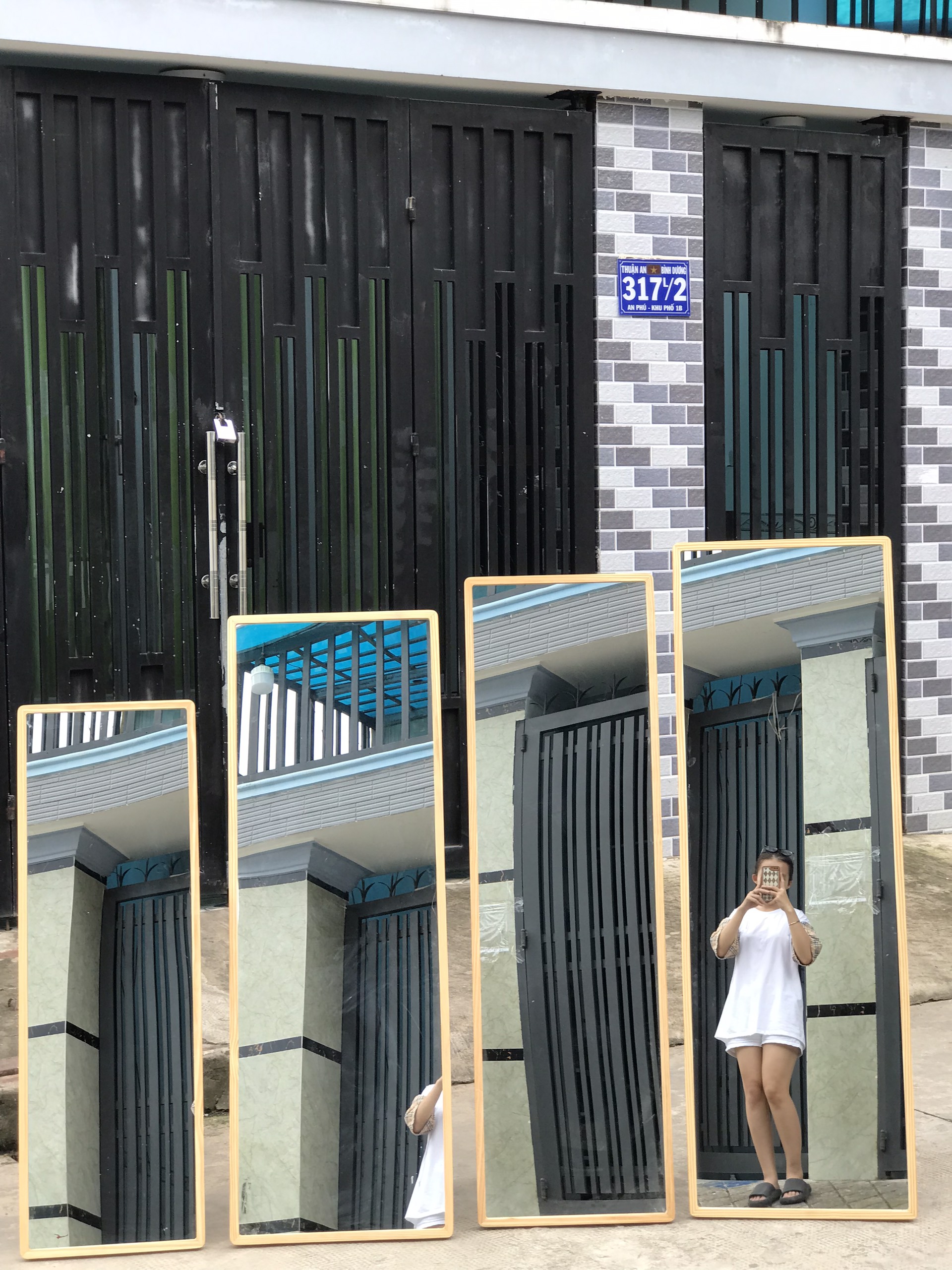 Gương soi toàn thân, viền gỗ thông nhập khẩu, gương bo góc và vuông góc nhiều kích thước cao cấp - Nghiện Nhà Đẹp