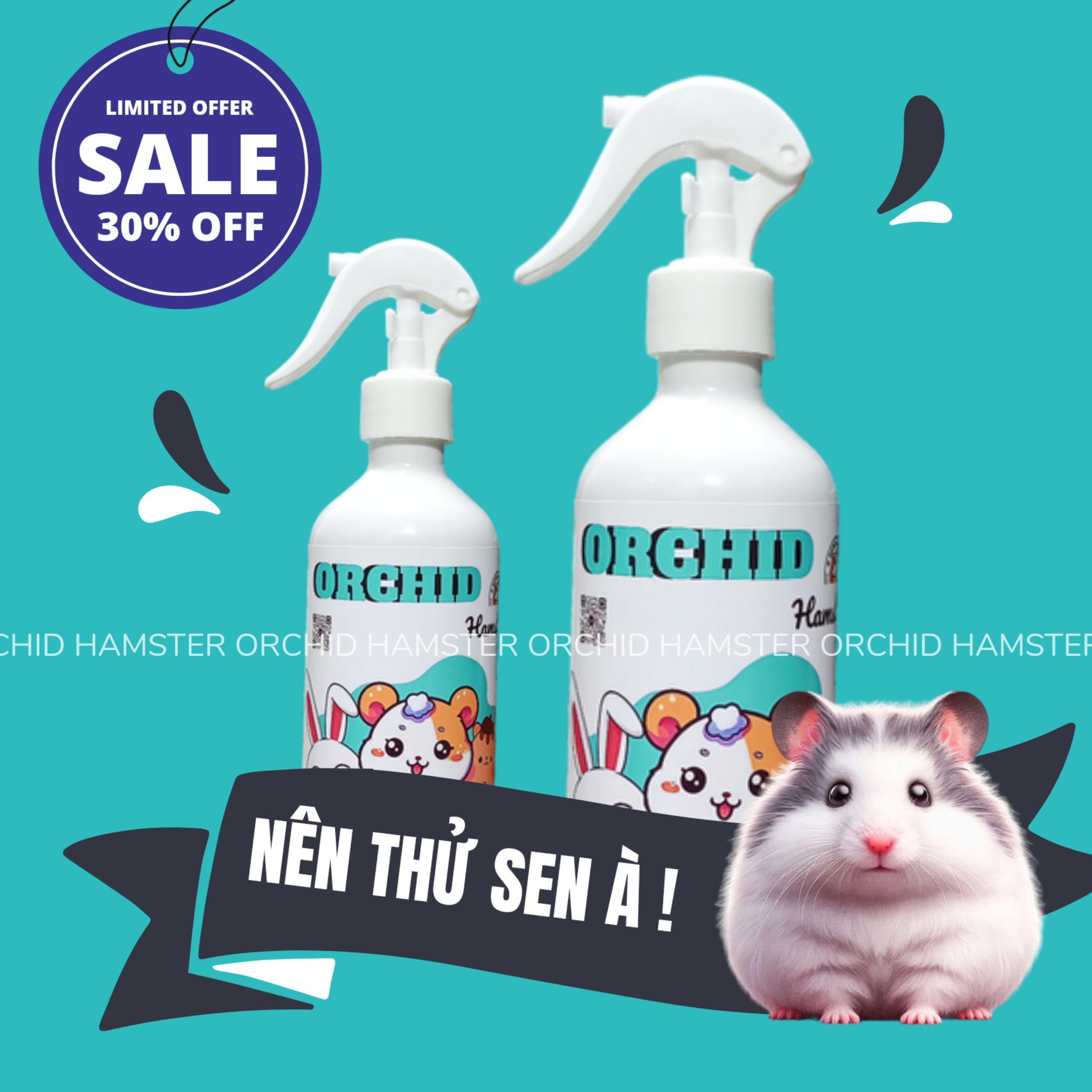 Xịt khuẩn mùi - xịt khuẩn hamster , thỏ , bọ , sóc