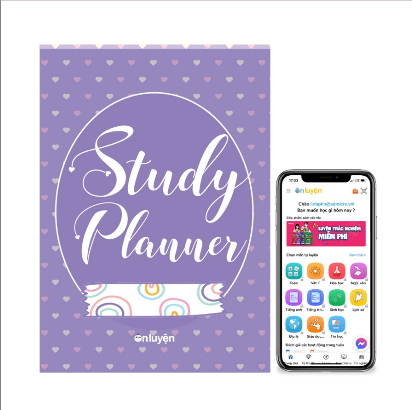 Sổ tay cute kế hoạch học tập Study planner giao mẫu ngẫu nhiên - Nhà sách Ôn luyện