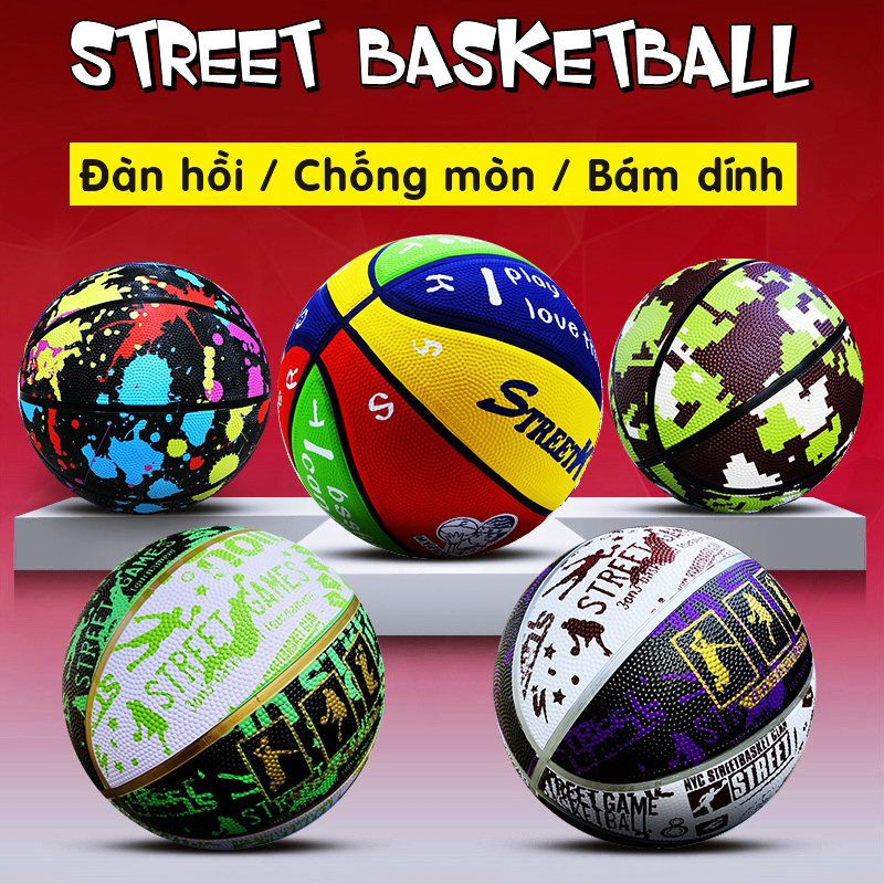 Bóng Rổ Cao Su Số 5 6 7 Chính Hãng Bách Hiền Đủ Size Trẻ Em Người Lớn, Banh Bóng Rổ Da PVC Thi Đấu Sân Outdoor & Indoor