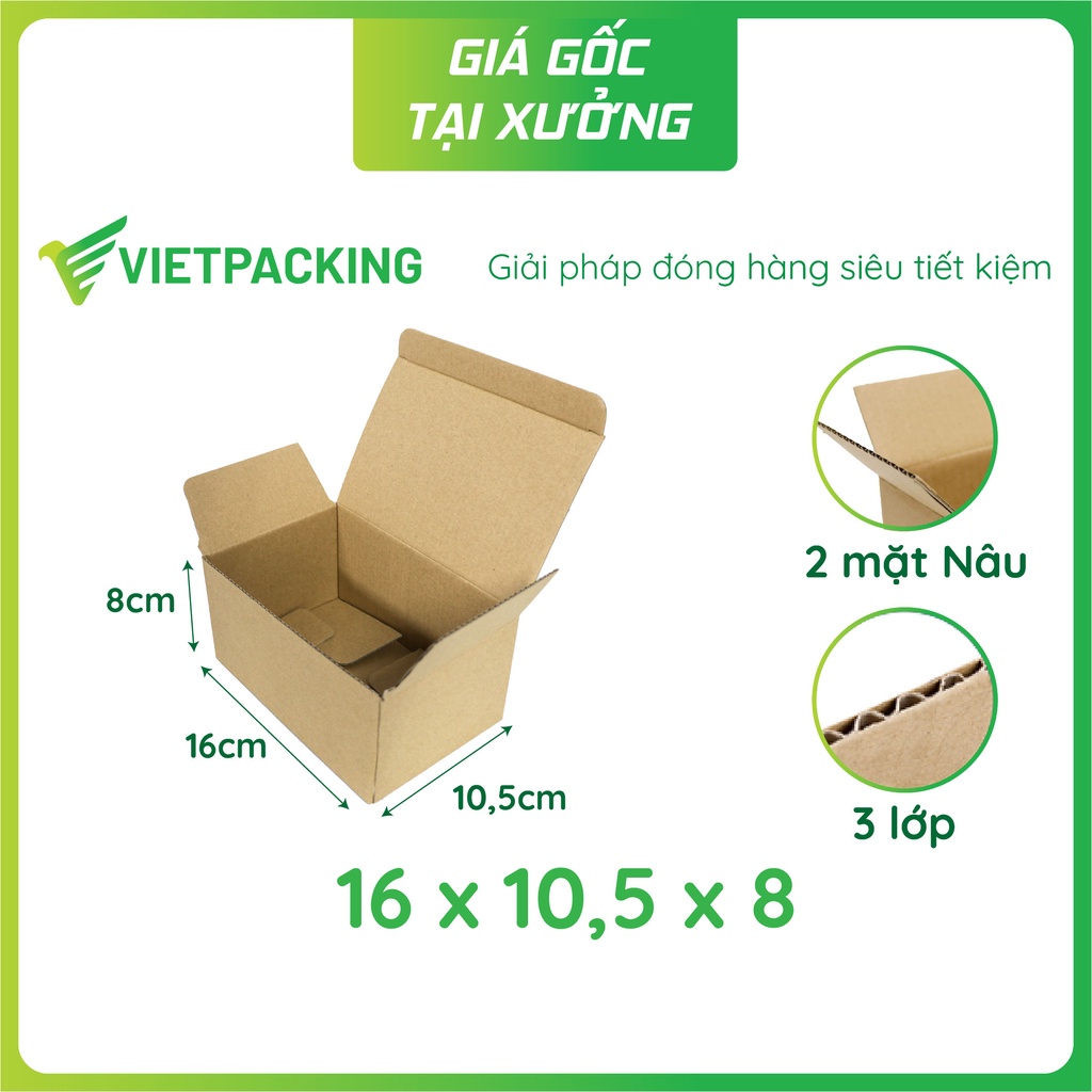 16x10,5x8 - 50 hộp carton nắp gài cứng, chắc chắn, giấy siêu đẹp, đựng mỹ phẩm, nến thơm, bóp