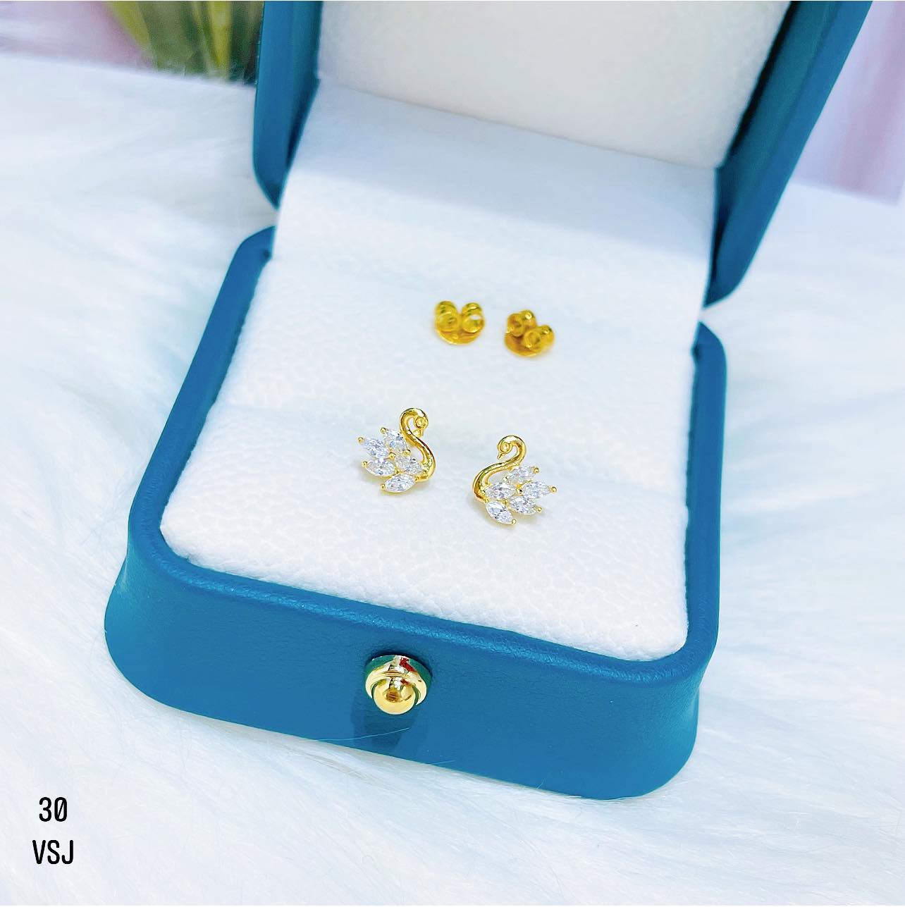 Bông tai nữ vàng tây nụ hoa MS28