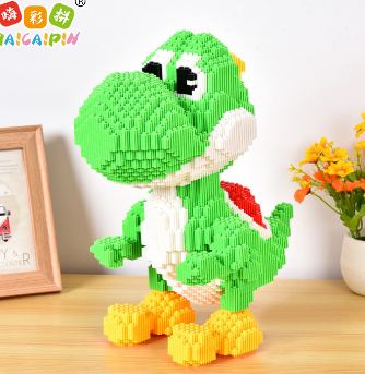 Bộ lắp ráp đồ chơi xếp hình lego mario khủng long yoshi - mô hình 3d