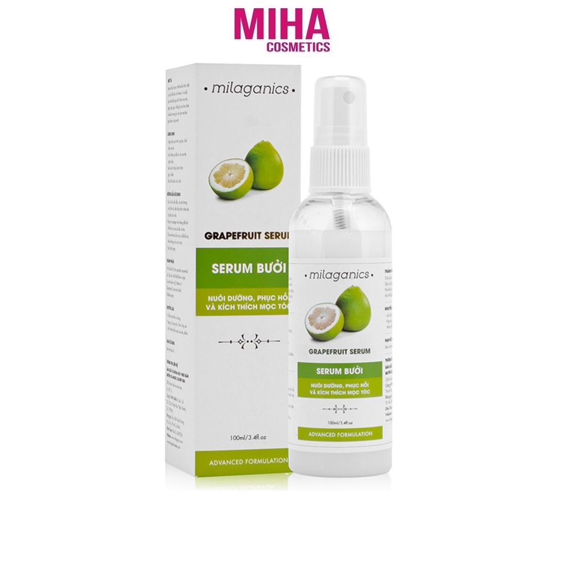 [HCM]Serum Bưởi MILAGANICS 100ml Ngăn Rụng Và Kích Thích Mọc Tóc