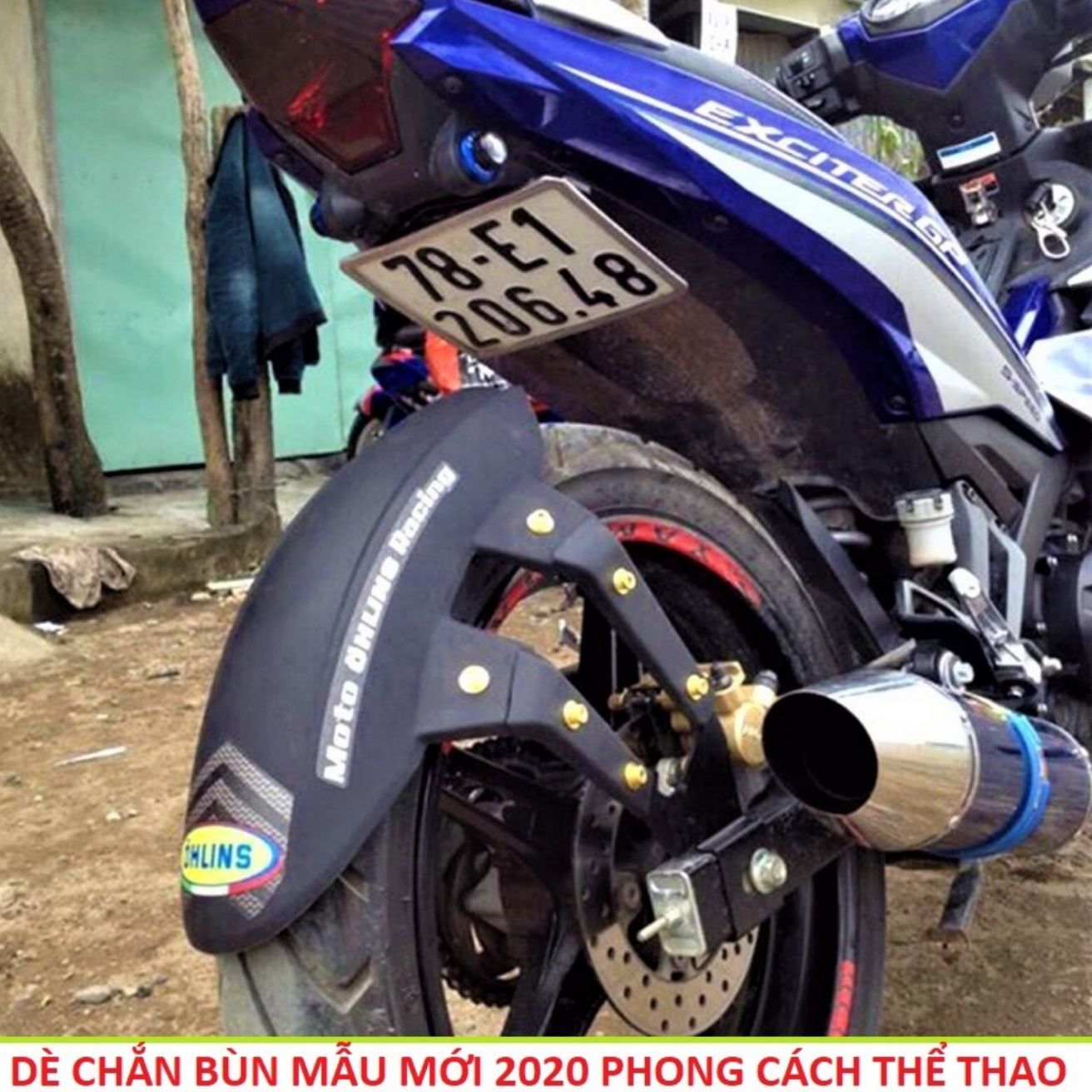 DÈ CHẮN BÙN SAU XE MÁY A21 MẪU MỚI CHO EX150 +WINNER ĐỒ CHƠI XE MÁY
