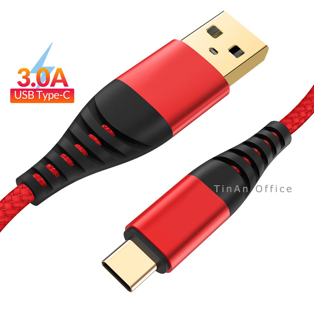 Cáp sạc, dây cáp truyền dữ liệu USB Type-C cho Xiaomi Redmi K20 Note7 Samsung S9 S10 Plus Huawei P20 Lite