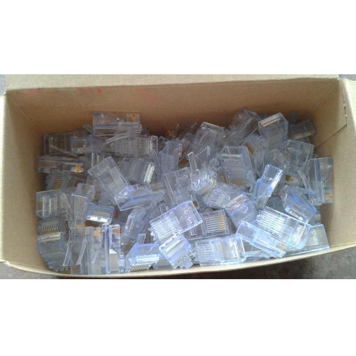 Hộp 100 đầu mạng rj45 nhựa amp
