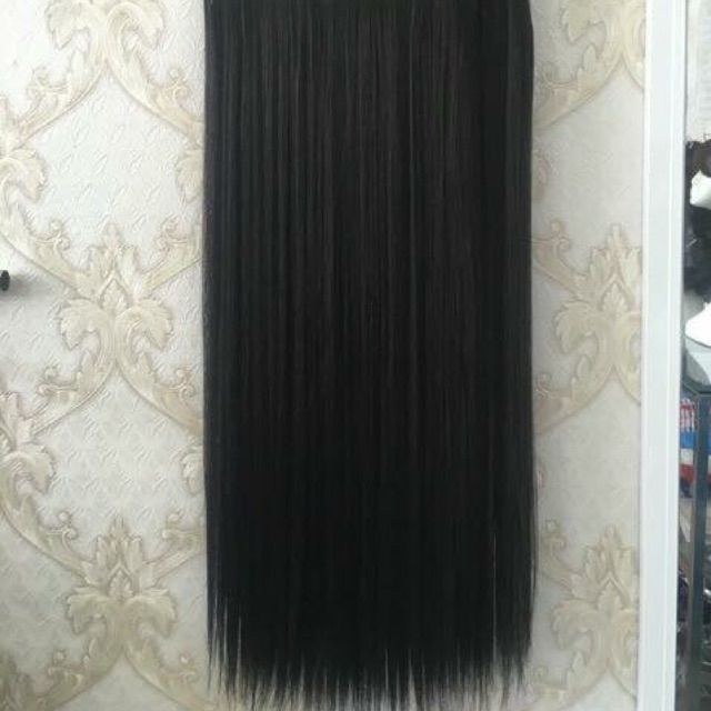 Tóc giả nữ kẹp FREESHIP kẹp thẳng dài 60cm 5