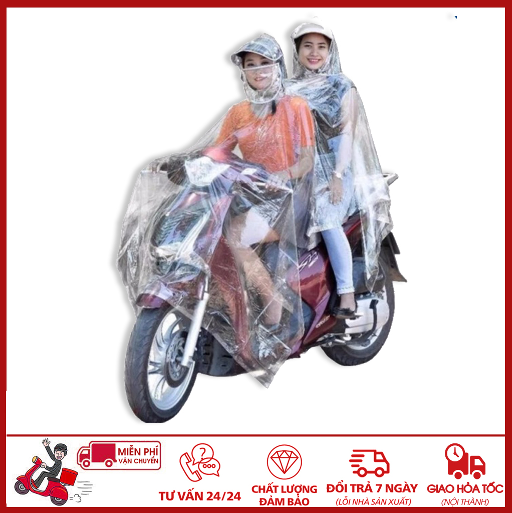 ⛔giadunghoalong⛔ áo mưa đôi trong suốt