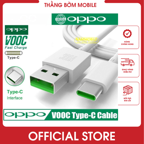 Cáp Sạc Nhanh OPPO 4A,6A HIỂN THỊ VOOC Type C 2020 NEW, ĐẢM BẢO ĐỦ DÒNG, BẢO VỆ TỐT THIẾT BỊ ĐIỆN THOẠI, BẢO HÀNH DÀI HẠ