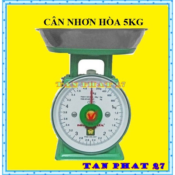 CÂN ĐỒNG HỒ NHƠN HÒA 5KG BẢO HÀNH 5 NĂM