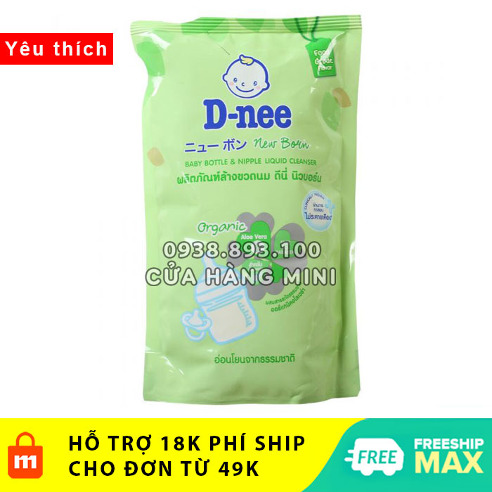 【CHUẨN THÁI】 Nước Rửa Bình Sữa Dnee Túi 550ml