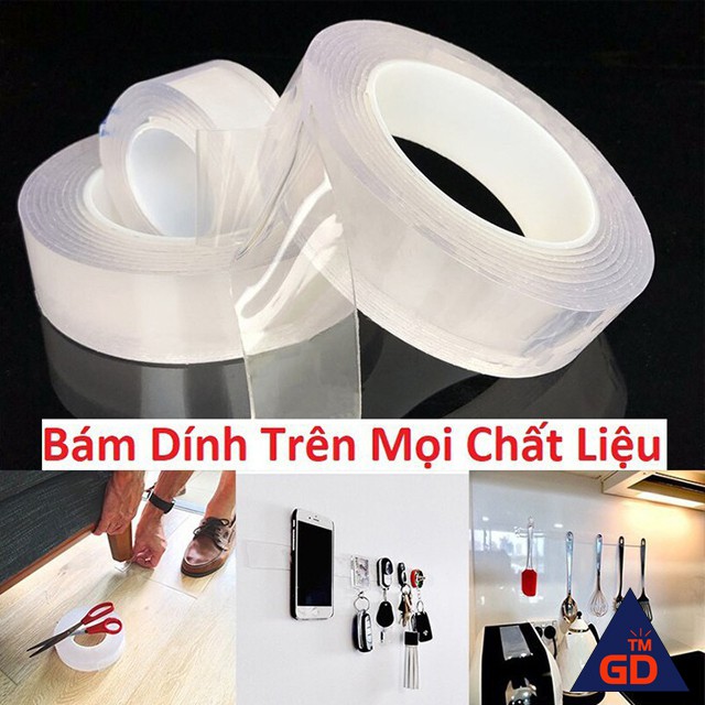 Băng keo dán dính trắng và 2 mặt trong suốt 3m Dày 1mm 2mm siêu dính supercheap Thông Minh🥝Đa Năng🥝🥝🥝