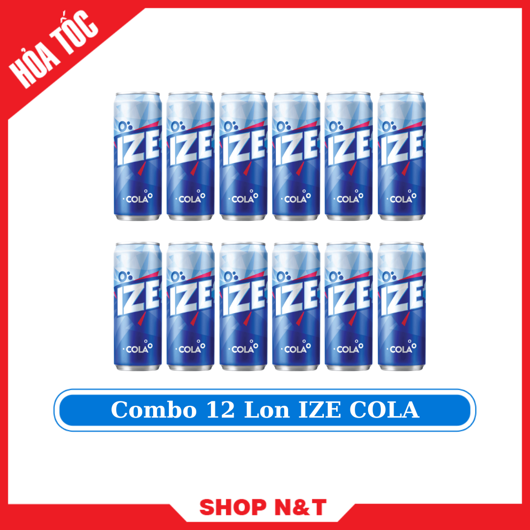 12 lon nước giải khát IZE COLA - Campuchia