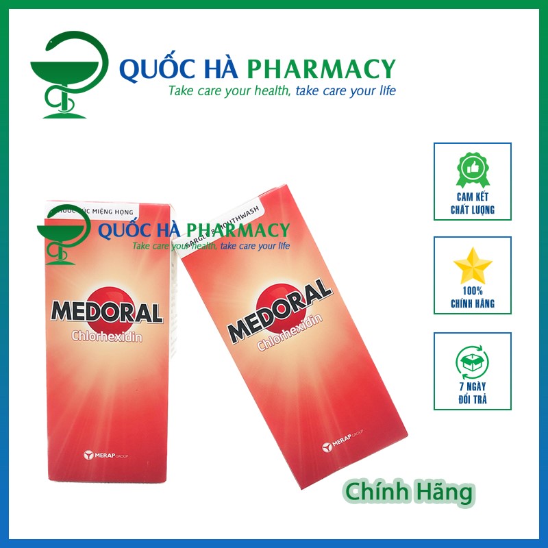 Nước súc miệng Medoral chai lớn 250ml - A - Quốc Hà Pharmacy