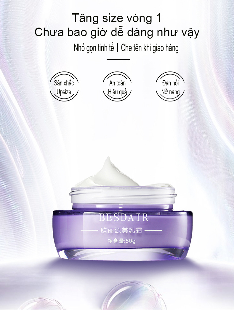 BESDAIR Kem Nở Ngực Nâng Ngực Tự Nhiên Tăng Ngực An Toàn Hiệu Quả Săn Chắc Làm Tăng Vòng 1 Enhancement Breat Cream 5