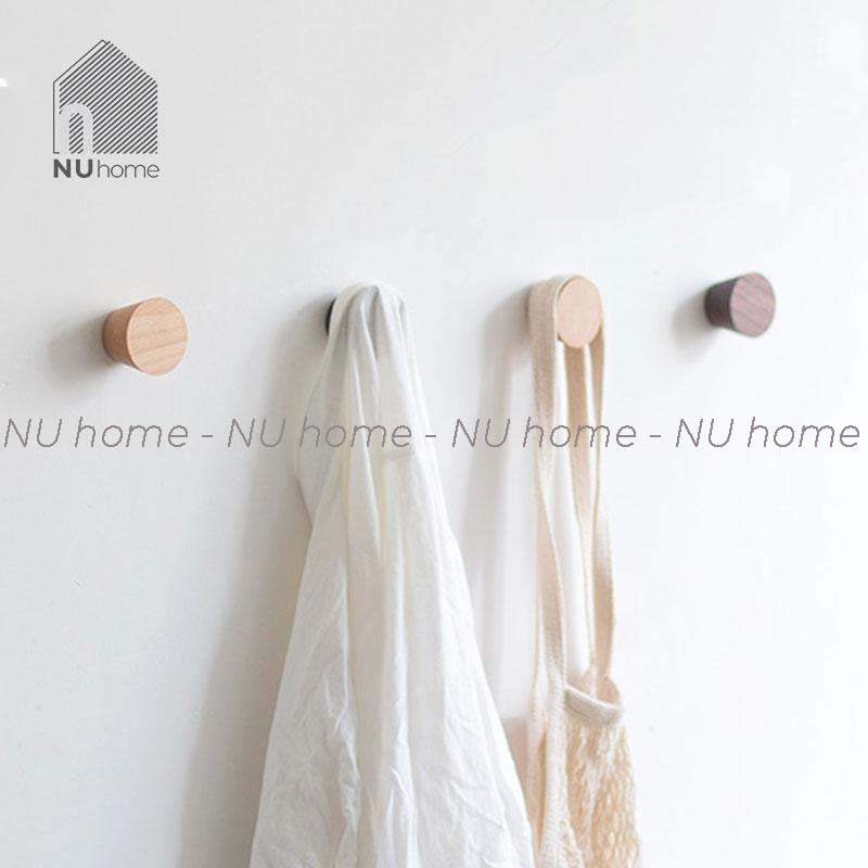 Móc gỗ treo đồ gắn tường hình nón | nuhome.vn | treo quần áo mũ nón thiết kế đơn giản đa năng và tiện dụng