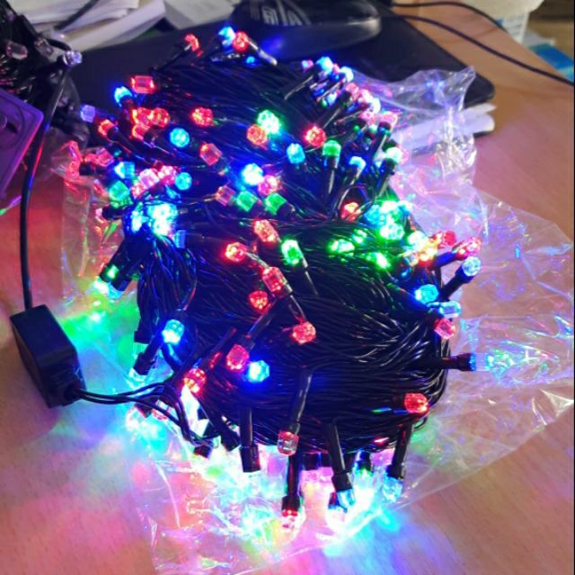 SIÊU RẺ Dây đèn nháy 40m 160 bóng LED cao cấp kim cương hình trụ bóng to