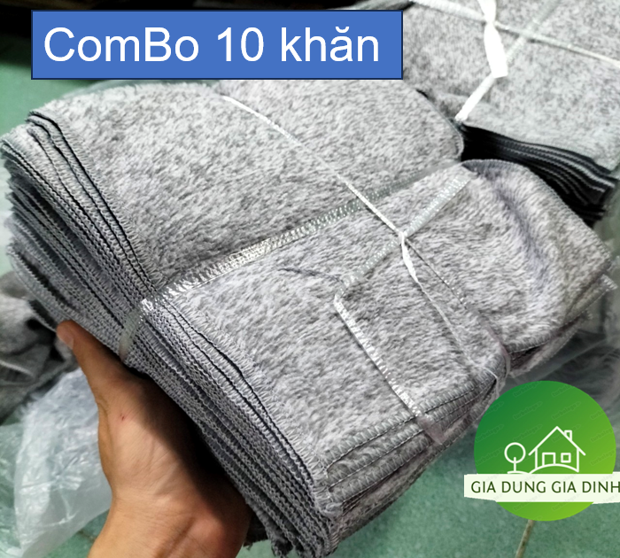 Combo 10 cái Khăn lau bếp bằng sợi than tre KT 24x23cm