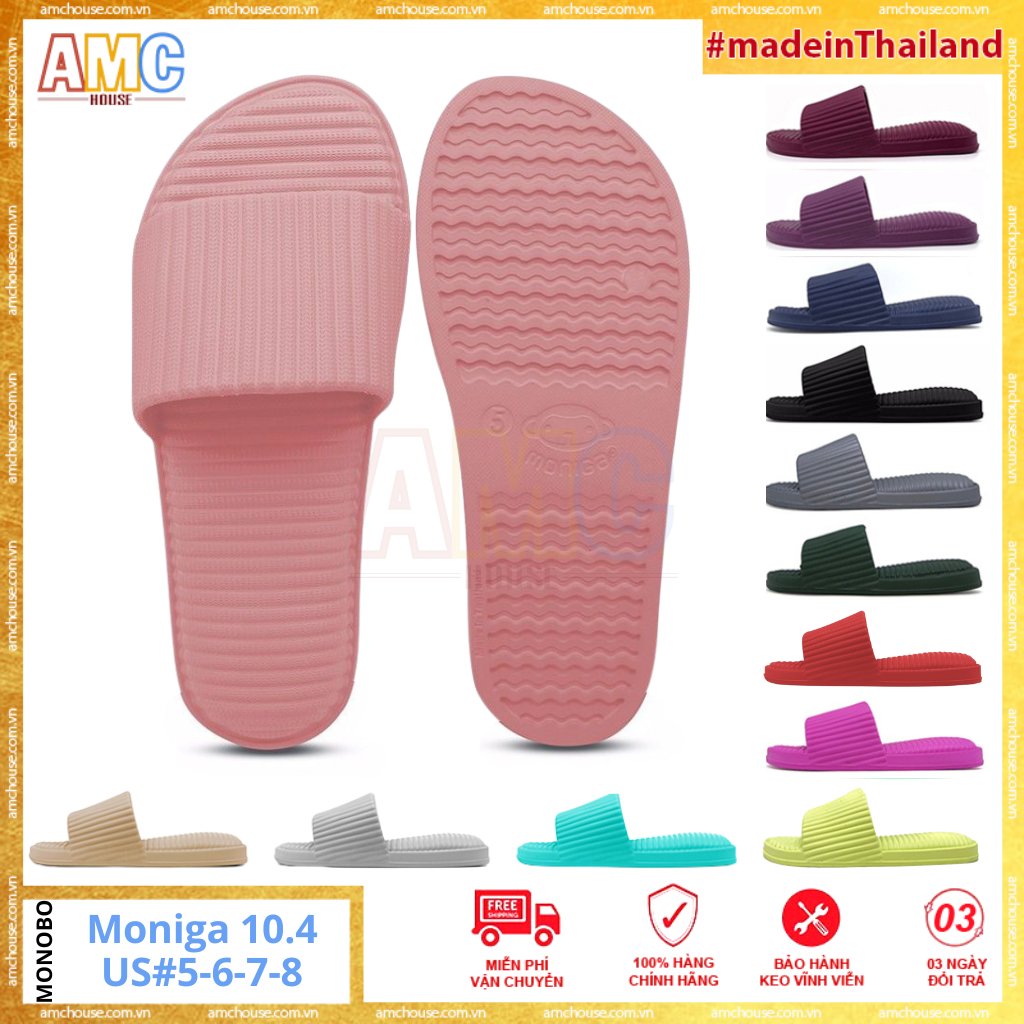 Dép Quai Ngang Mang Trong Nhà Nữ Thái Lan Dép Đi Biển Thông Thoáng Chống Thấm Nước Chống Trơn Monobo - Moniga 10.4