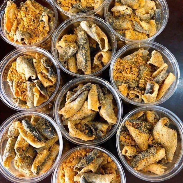 Da Cá Hồi Trứng Muối 200gr giòn thơm ngon