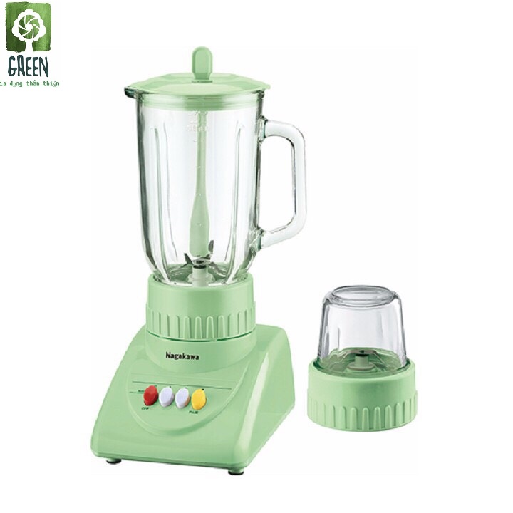 Máy xay sinh tố nagakawa nag0806 2 trong 1 cối thủy tinh, công suất 300w