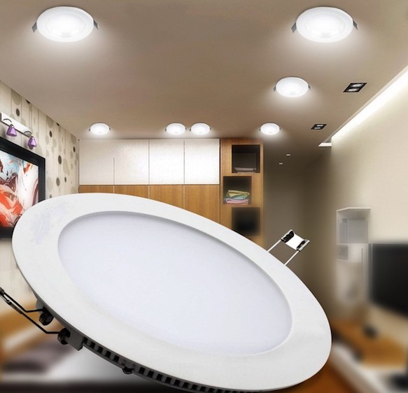 Đèn led âm trần siêu mỏng nanoco 12w nsd1261 ánh sáng trắng .khoét lổ 160mm